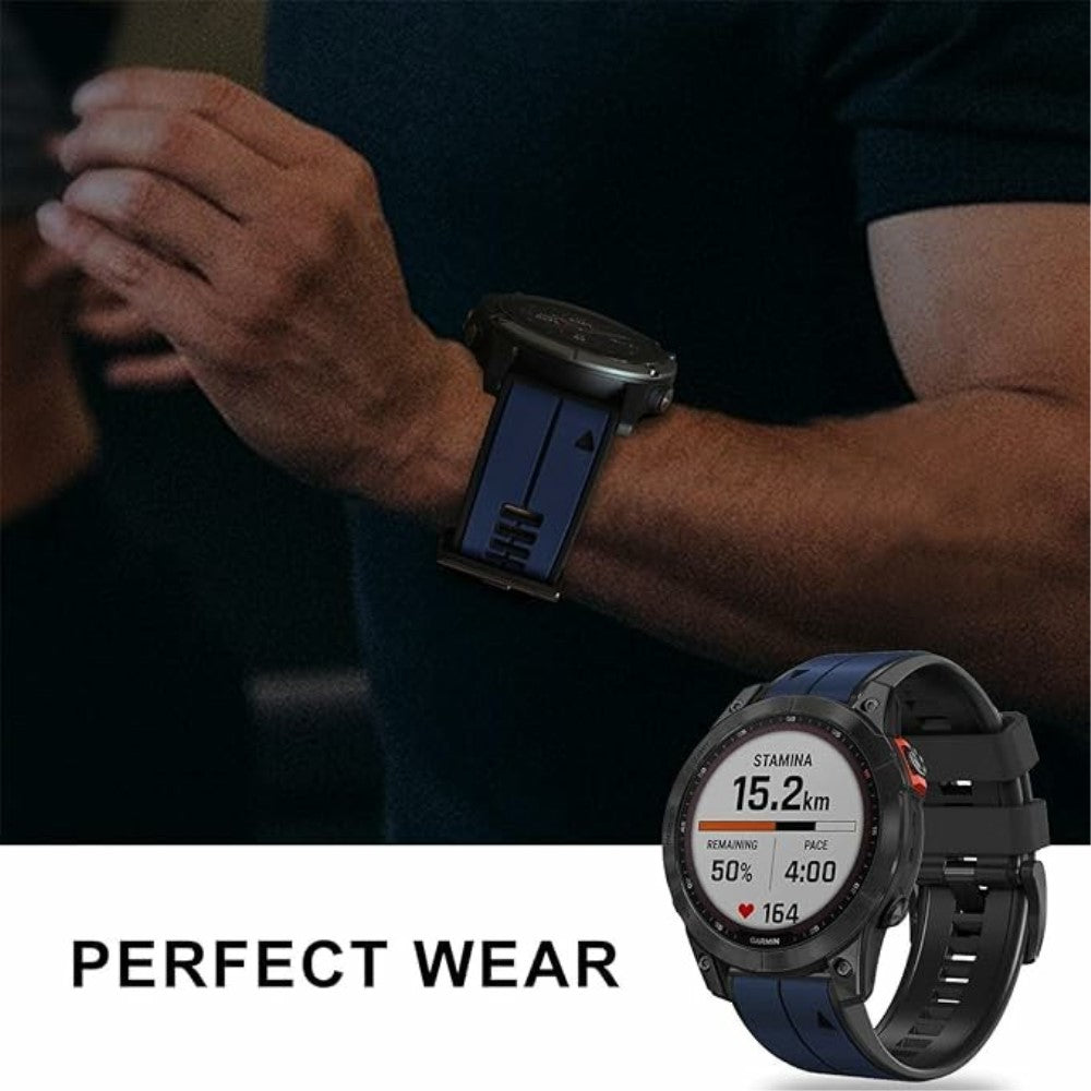 Very Stylish Garmin Smartwatch Silicone Universel Strap - Blue#serie_1