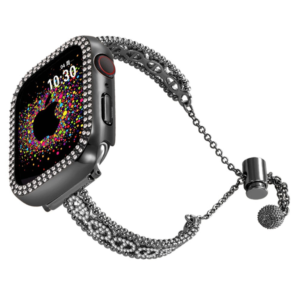 Lovely Apple Smartwatch Metal Universel Strap - Black#serie_1