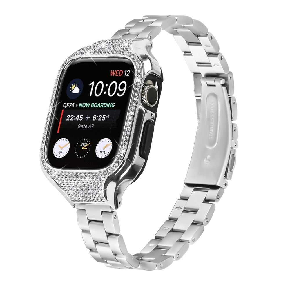 Very Elegant Apple Smartwatch Rhinestone Universel Strap - Silver#serie_367