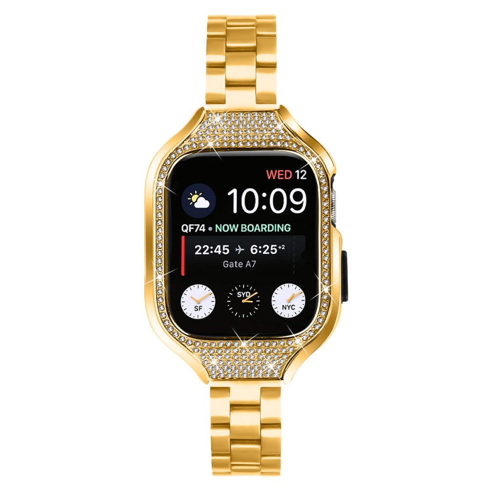 Lovely Apple Smartwatch Rhinestone Universel Strap - Gold#serie_3