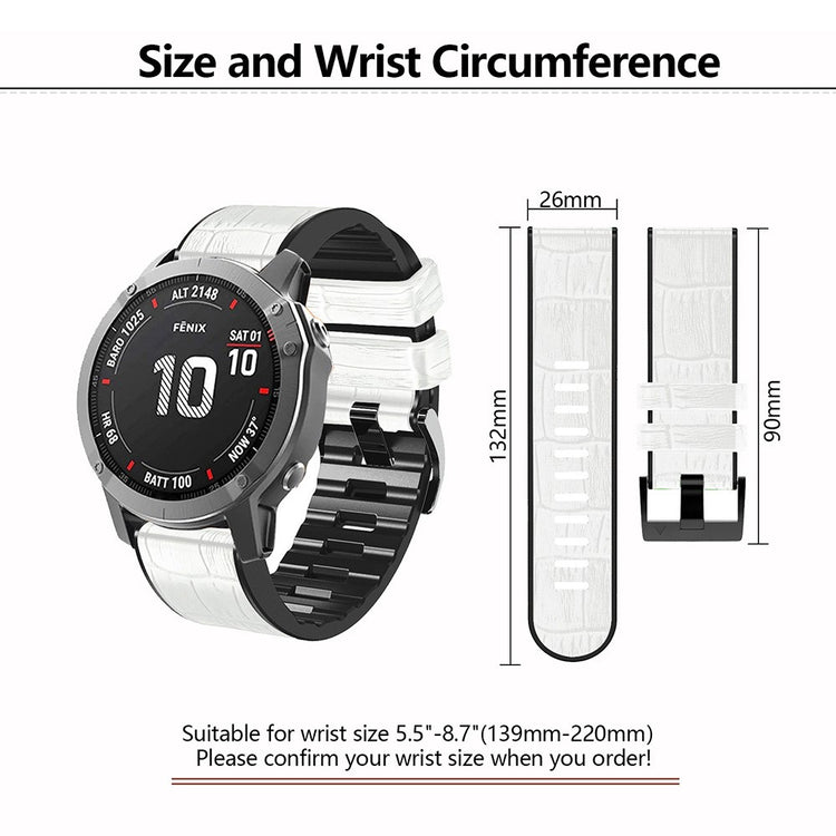 Very Stylish Garmin Smartwatch Silicone Universel Strap - White#serie_2