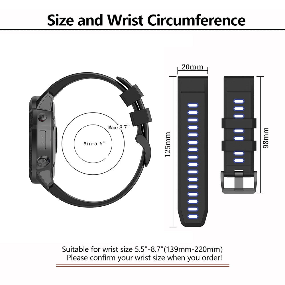 Lovely Garmin Smartwatch Silicone Universel Strap - Green#serie_4