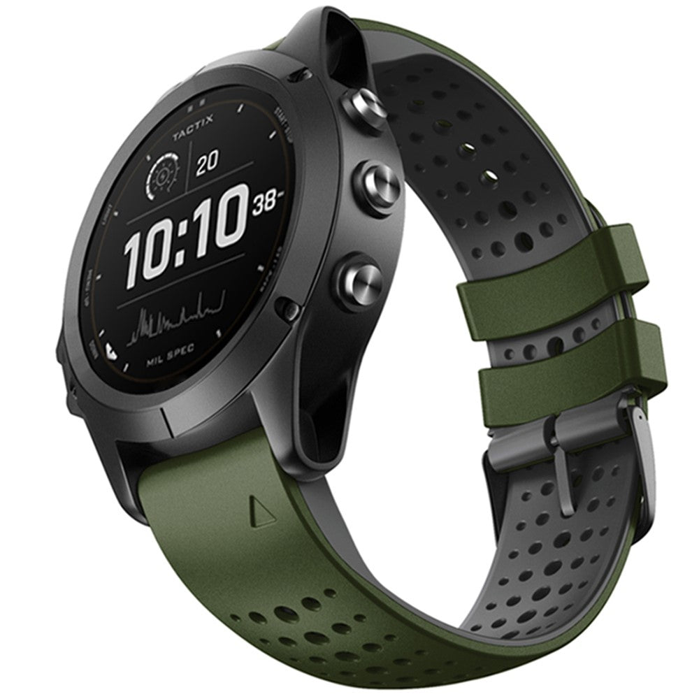 Super Stylish Garmin Smartwatch Silicone Universel Strap - Green#serie_5