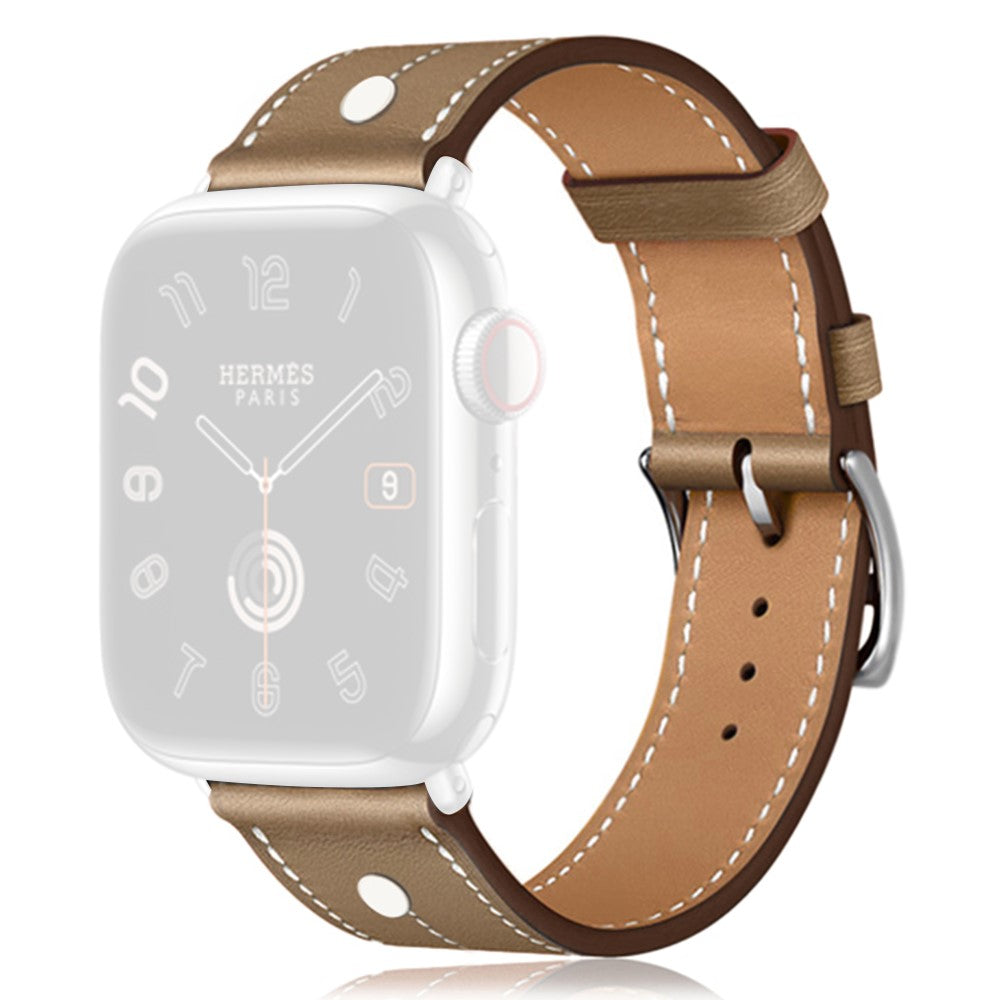 Cool Apple Smartwatch Genuine Leather Universel Strap - Brown#serie_2