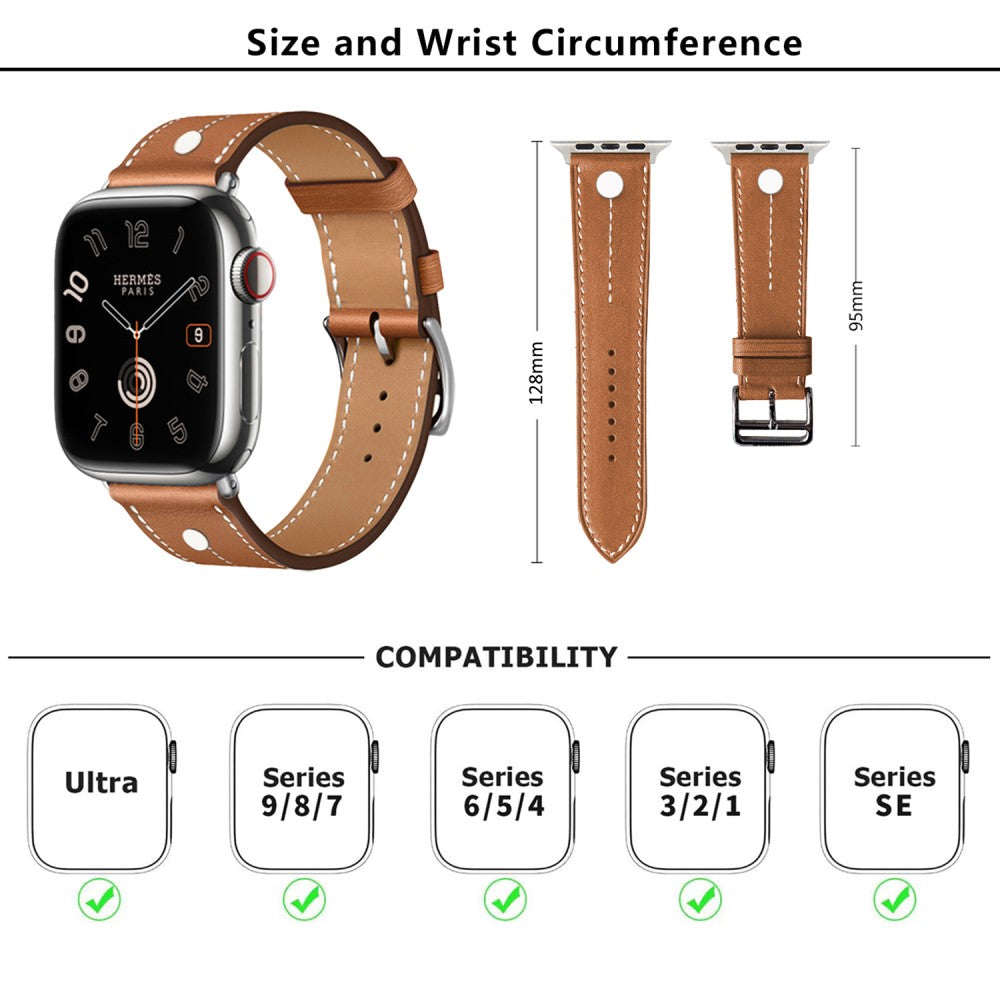 Excellent Apple Smartwatch Genuine Leather Universel Strap - Brown#serie_2