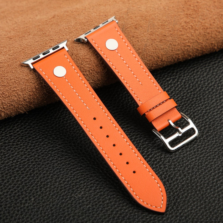 Excellent Apple Smartwatch Genuine Leather Universel Strap - Orange#serie_7