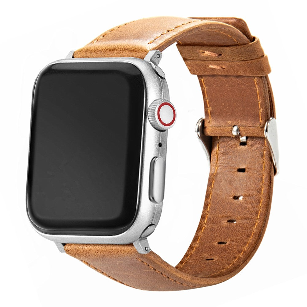 Tough Apple Smartwatch Genuine Leather Universel Strap - Brown#serie_1