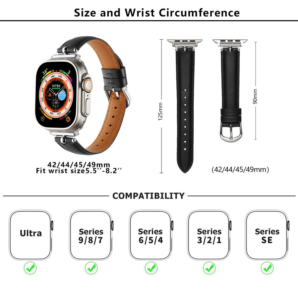 Superb Apple Smartwatch Pu Leather Universel Strap - White#serie_7