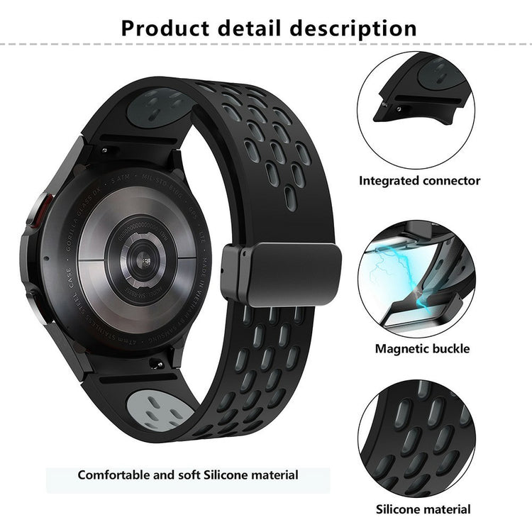 Mega Tough Samsung Smartwatch Silicone Universel Strap - Black#serie_9