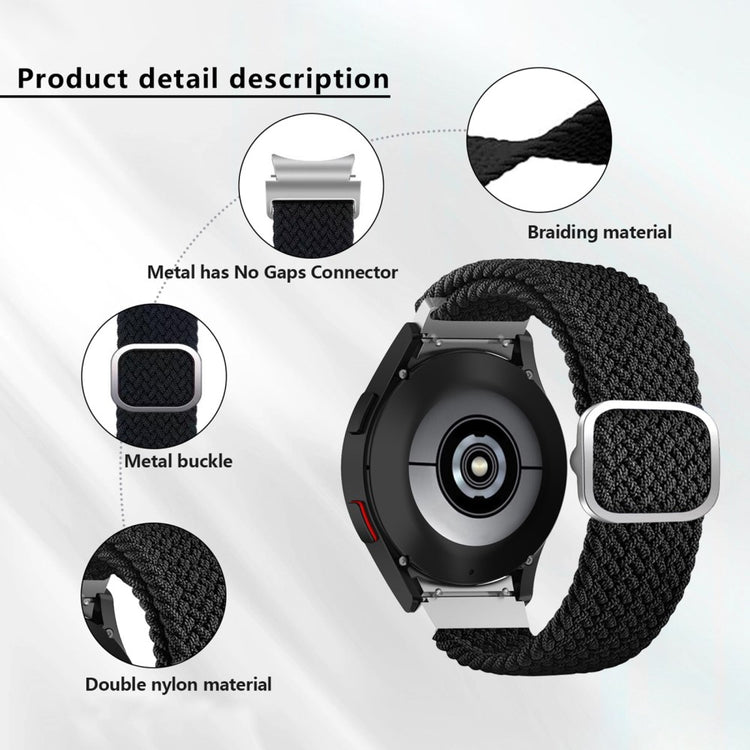 Very Beautiful Samsung Smartwatch Nylon Universel Strap - Black#serie_12