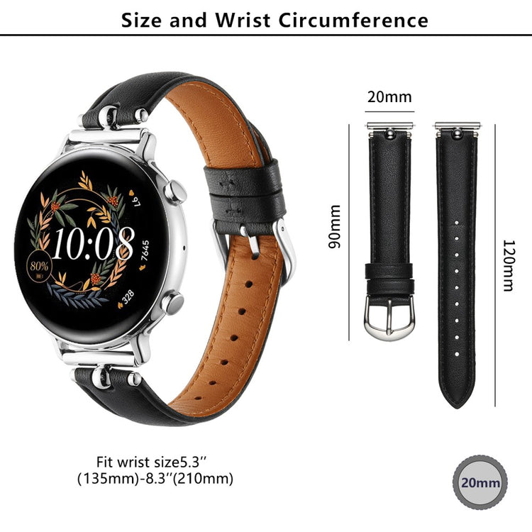 Samsung Galaxy Watch 5 Pro / Samsung Galaxy Watch 6 Classic (47mm) Genuine Leather Universel Strap - Brown#serie_9