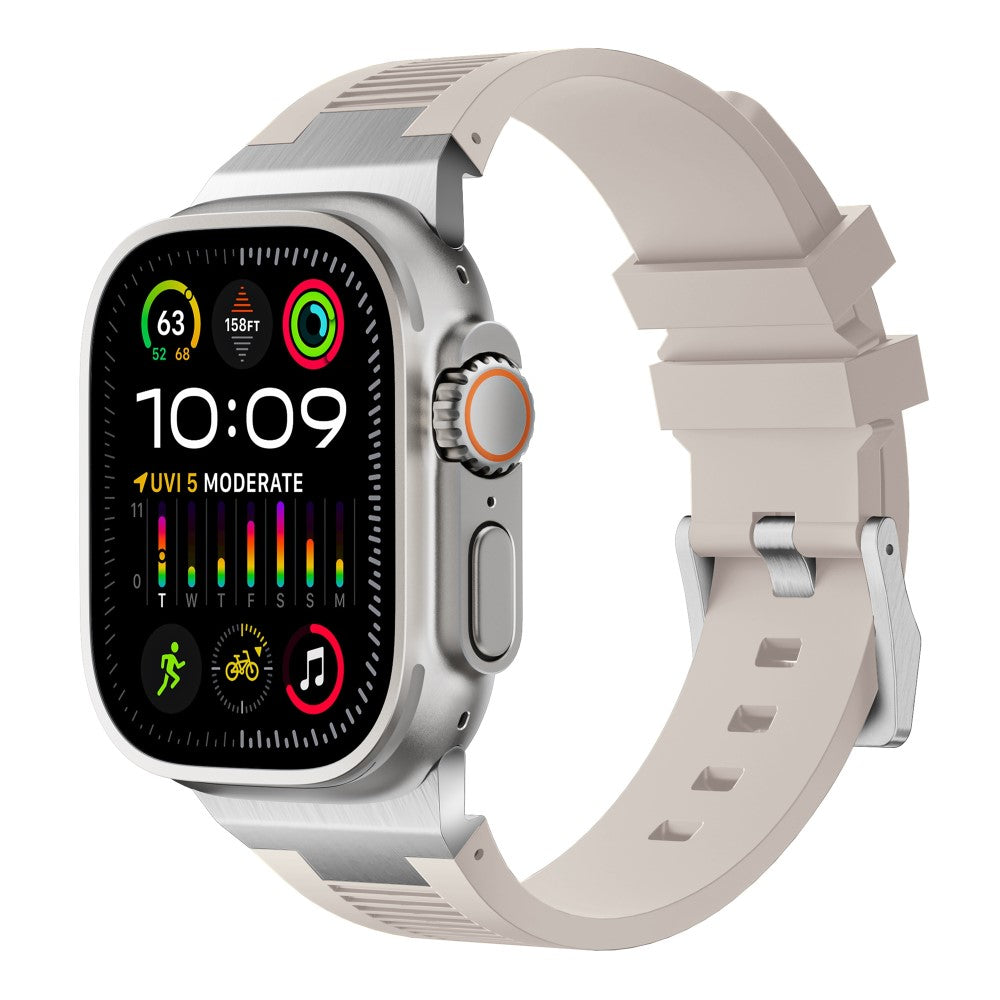 Super Cool Apple Smartwatch Silicone Universel Strap - Silver#serie_15