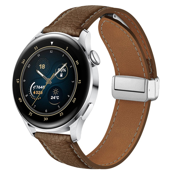 For Samsung Galaxy Watch6 Classic 43mm / Watch6 40mm Wrist Strap 20mm Litchi Texture Band with Magnetic Buckle - Taupe#serie_2