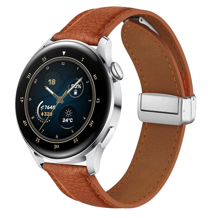 Super Stylish Smartwatch Pu Leather Universel Strap - Brown#serie_5