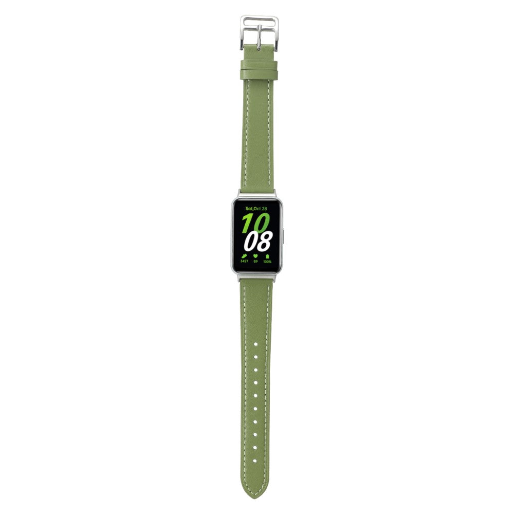 Super Strong Samsung Galaxy Fit 3 Genuine Leather Strap - Green#serie_2