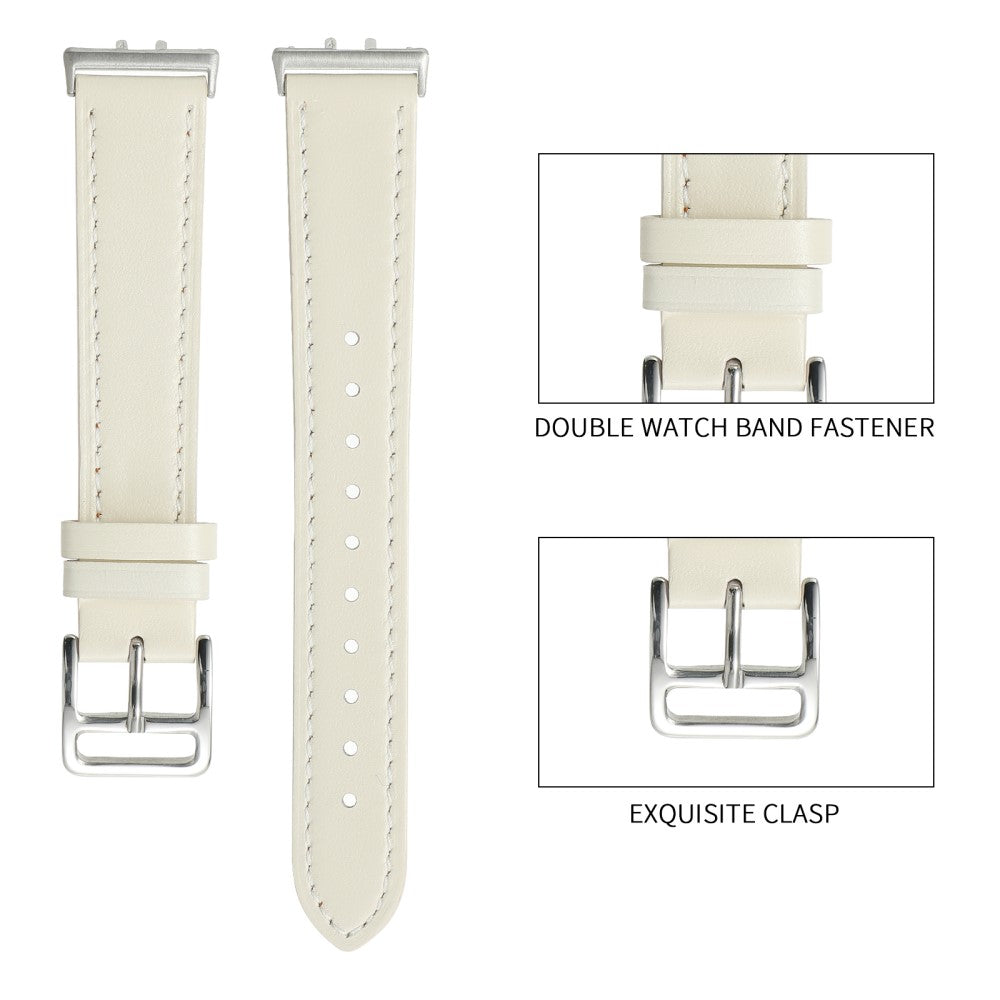 For Samsung Galaxy Fit3 Genuine Leather Watch Strap Band Replacement - Grey#serie_7