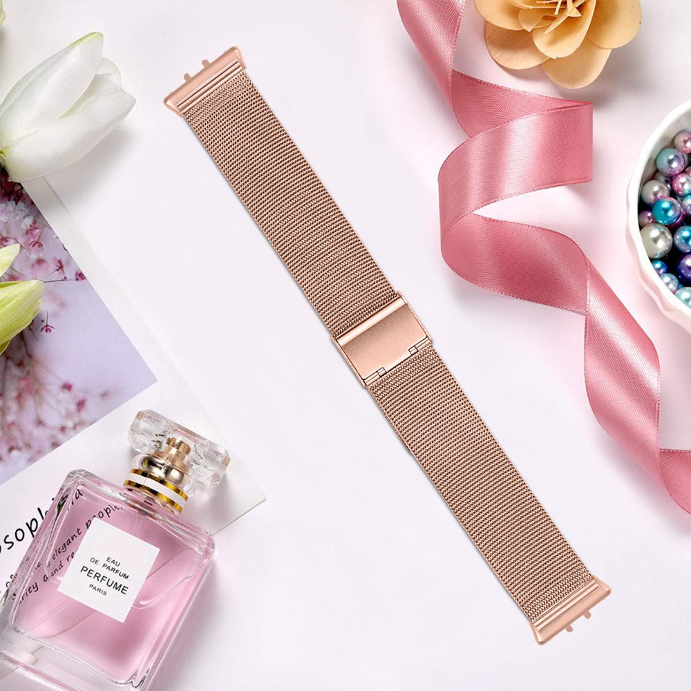 For Samsung Galaxy Fit3 SM-R390 Breathable Milanese Watch Band Stainless Steel Strap - Rose Gold#serie_4