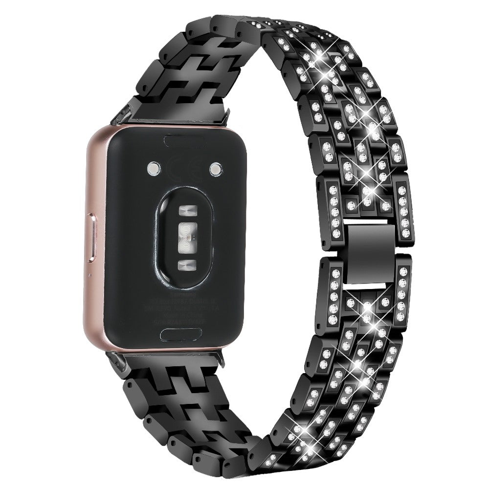 Incredibly Agreeable Samsung Galaxy Fit 3 Rhinestone Strap - Black#serie_1