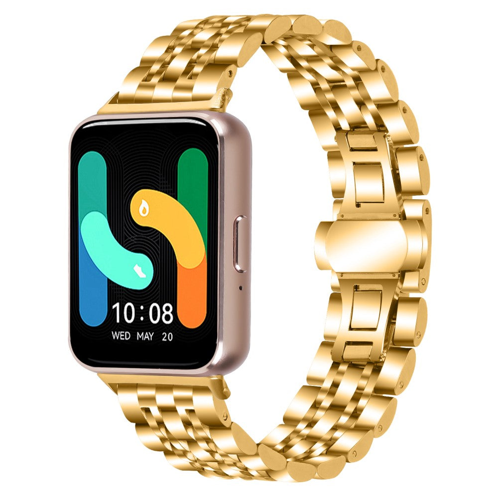 For Samsung Galaxy Fit3 SM-R390 Watch Strap High-Strength Stainless Steel Wrist Band - Gold#serie_3