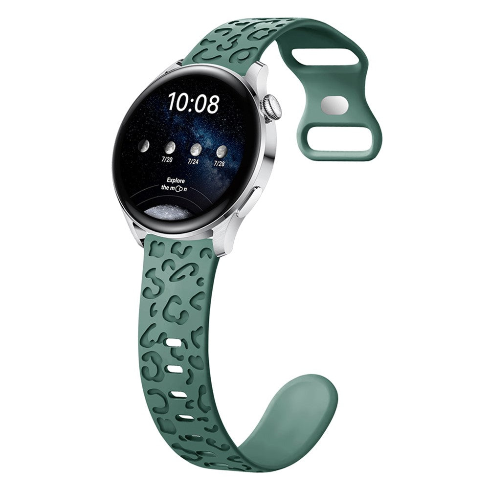 Samsung Galaxy Watch3 45mm / Huawei Watch 4 Pro 22mm Watch Band Leopard Printed Design - Green#serie_9