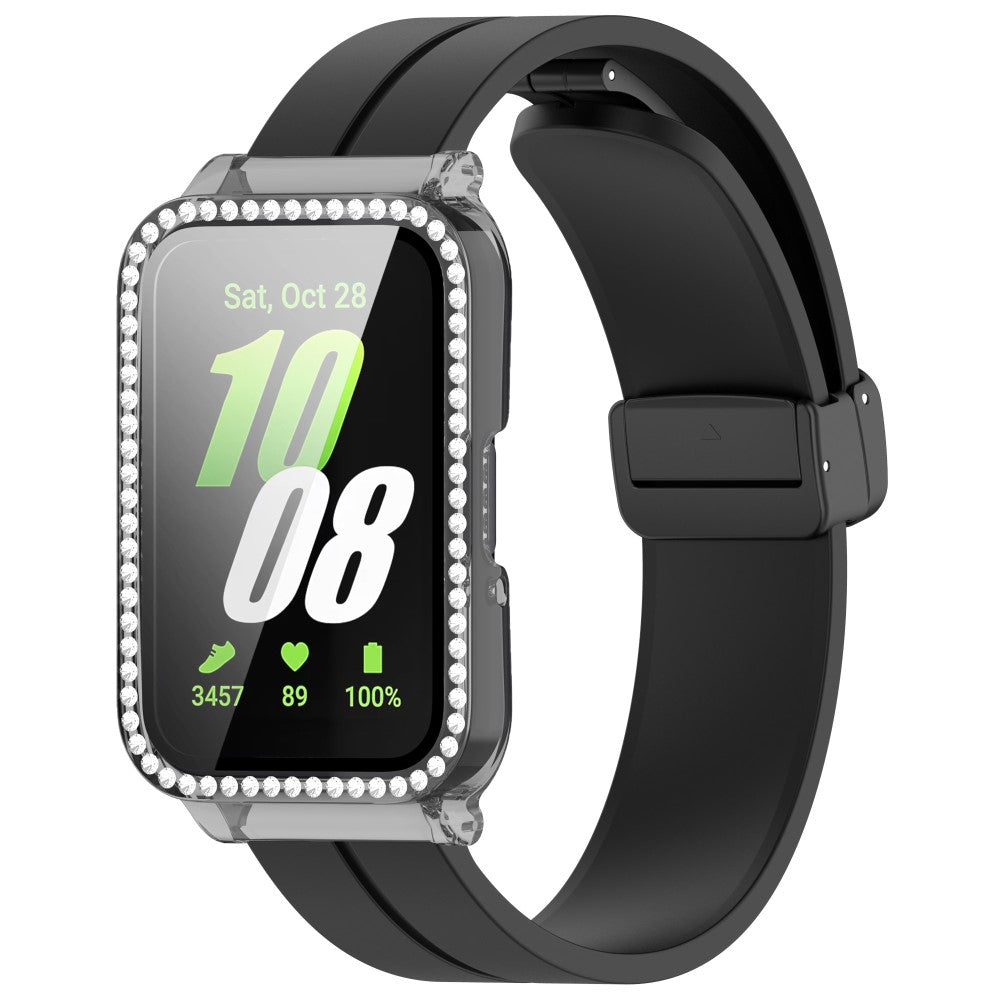 Great Samsung Galaxy Fit 3 Glass Strap - Black#serie_7