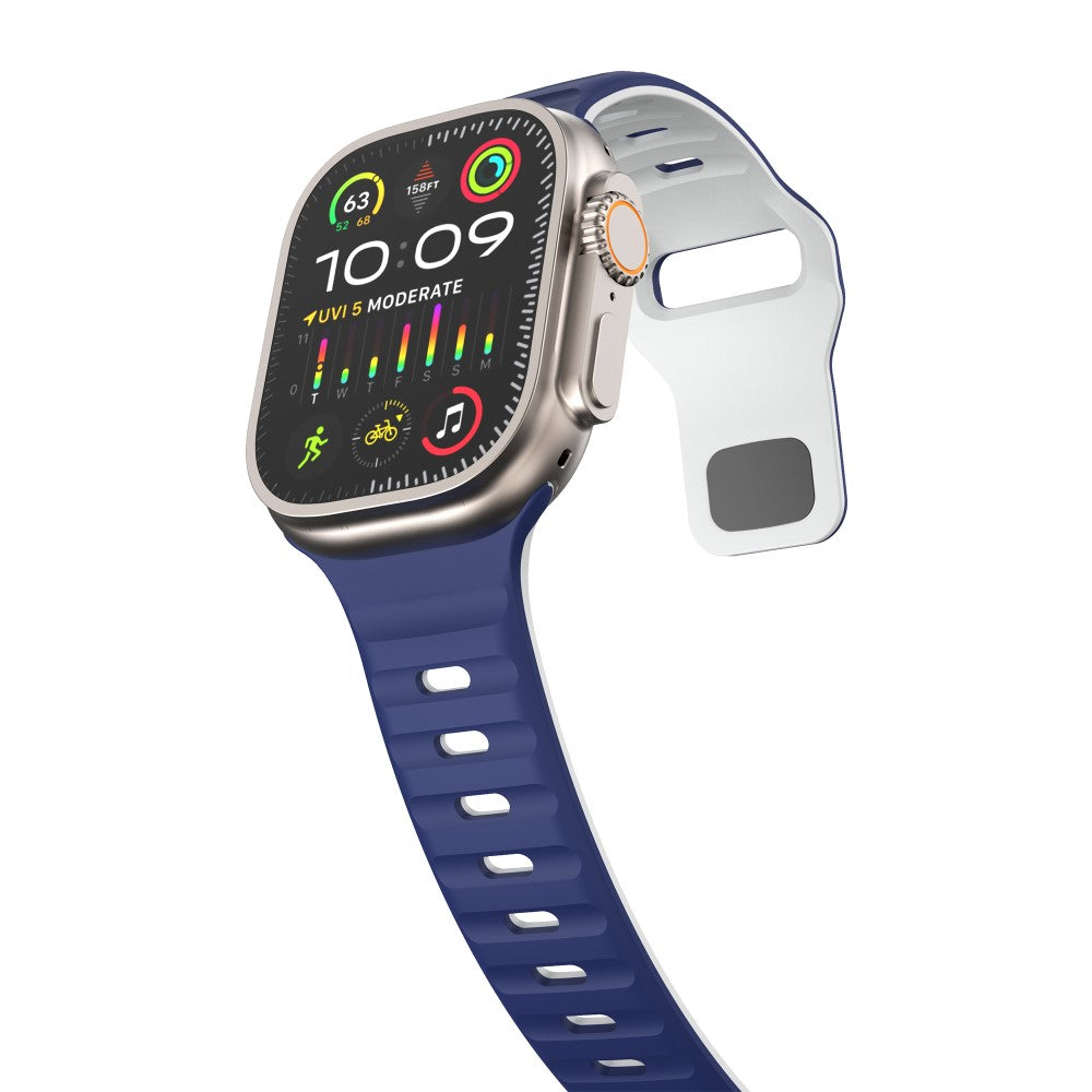 Tough Apple Smartwatch Silicone Universel Strap - Blue#serie_8