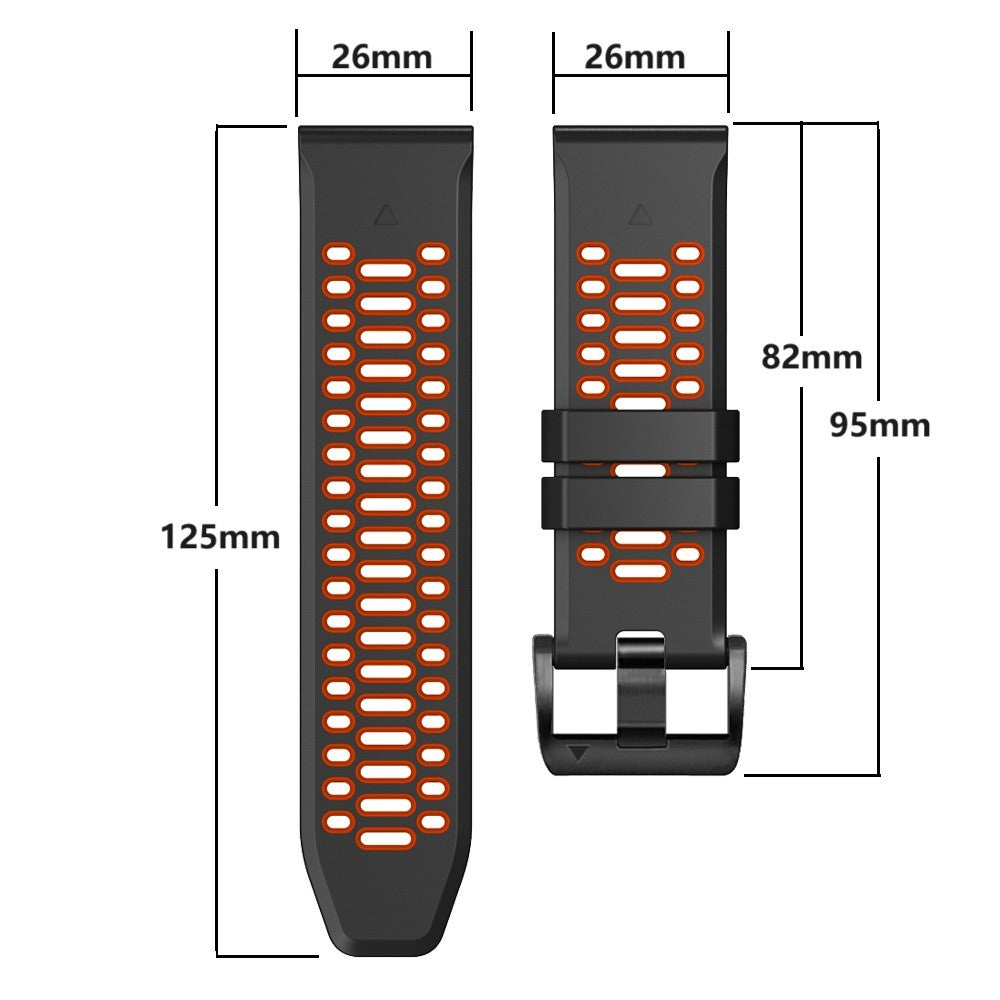 Comfortable Garmin Smartwatch Silicone Universel Strap - Orange#serie_4