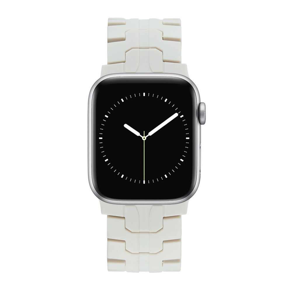 Super Agreeable Apple Smartwatch Silicone Universel Strap - Silver#serie_6