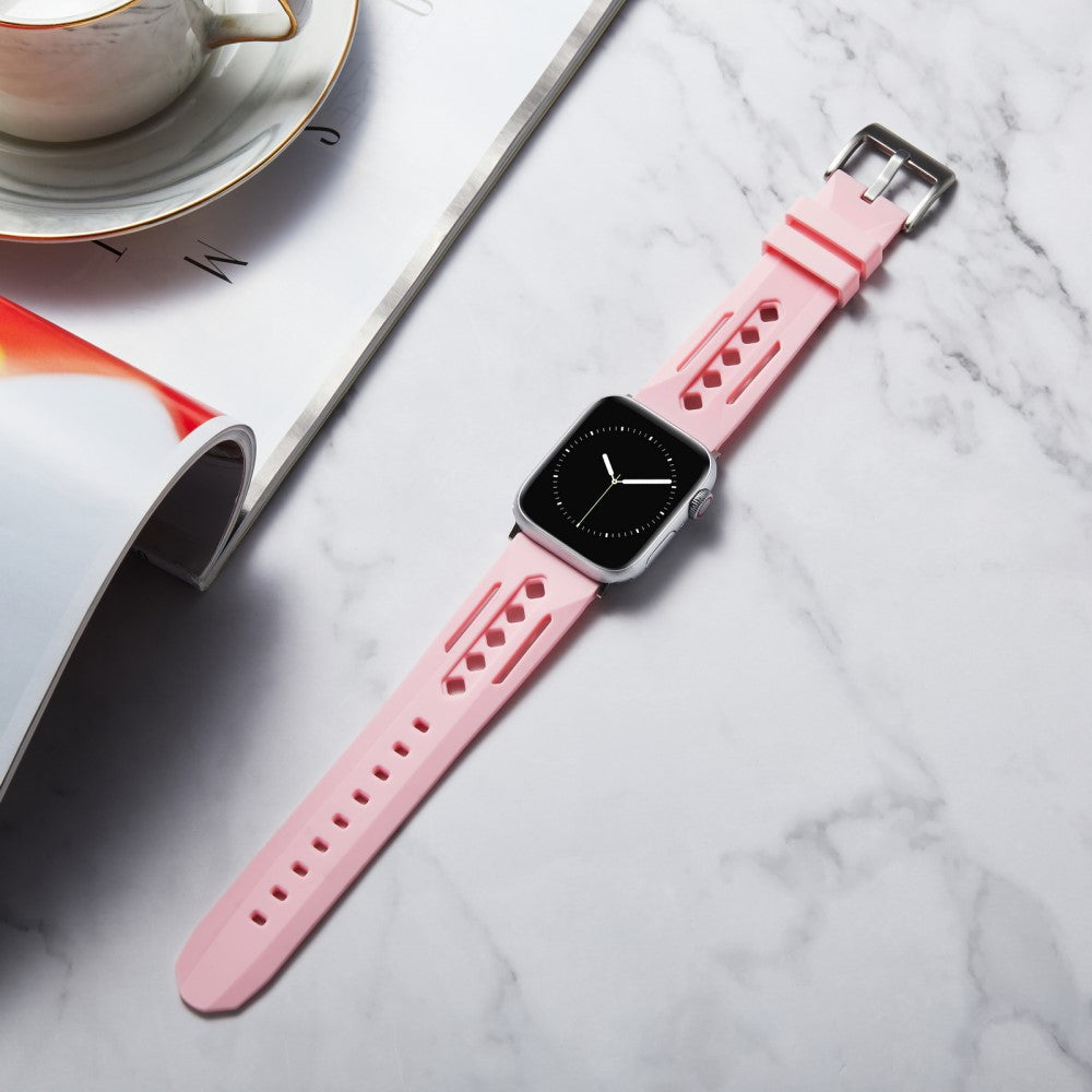 Mega Pleasant Apple Smartwatch Silicone Universel Strap - Pink#serie_9