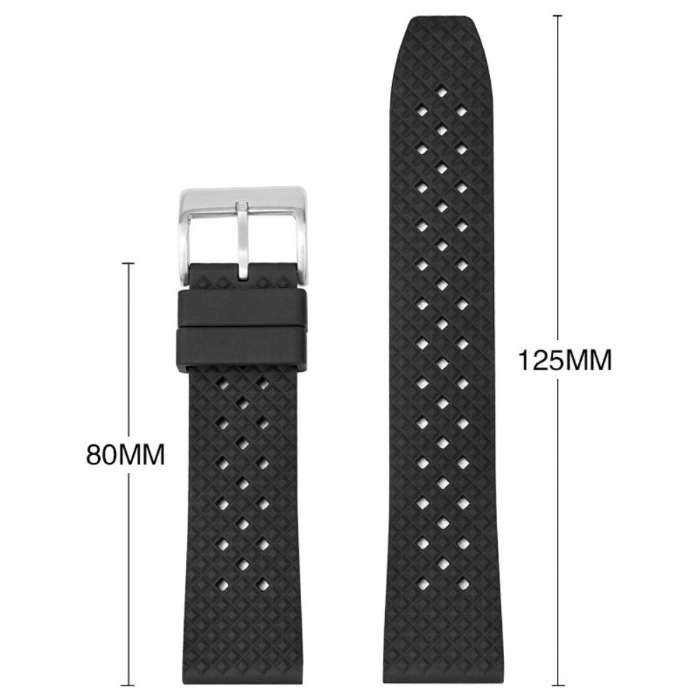 Garmin Venu 3S / Watch GT 4 41mm Replacement Wrist Band 18mm Fluorubber Watch Strap - Orange+Black Buckle#serie_13