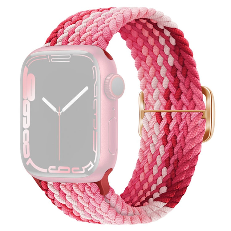 Apple Watch Series 9 8 7 41mm / 6 5 4 SE (2022) SE (2023) SE 40mm / 3 2 1 38mm Watch band Braided Nylon Strap - Strawberry Red#serie_7