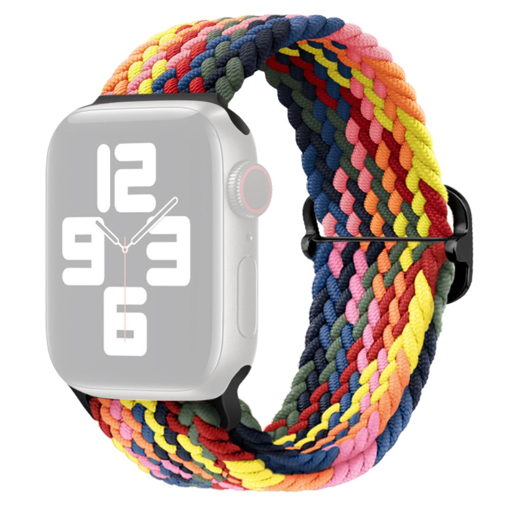 Apple Watch Series 9 8 7 41mm / 6 5 4 SE (2022) SE (2023) SE 40mm / 3 2 1 38mm Watch band Braided Nylon Strap - Multi-color#serie_17