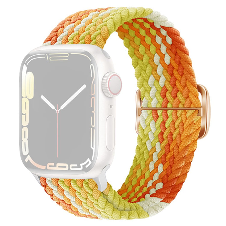 Apple Watch Series 9 8 7 41mm / 6 5 4 SE (2022) SE (2023) SE 40mm / 3 2 1 38mm Watch band Braided Nylon Strap - Orange#serie_22