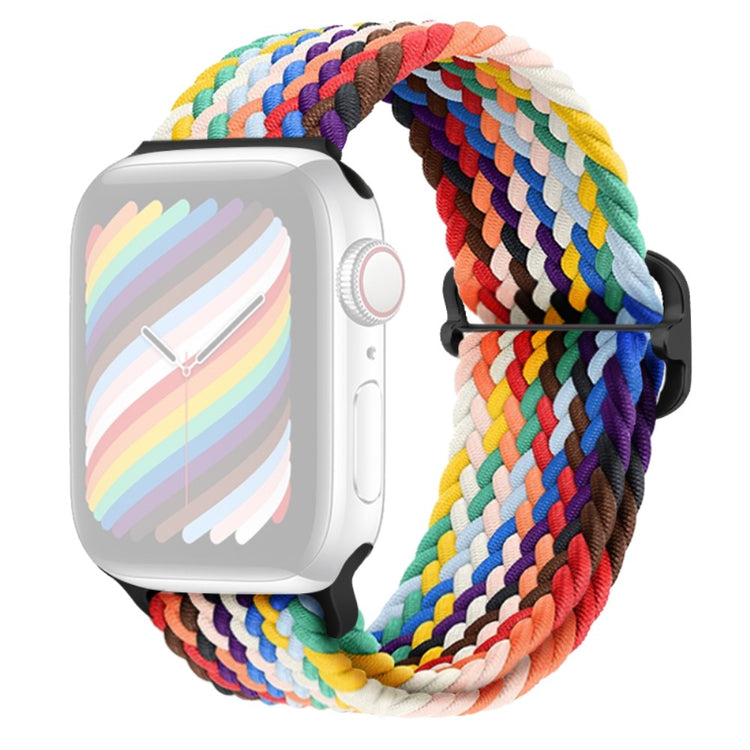 Apple Watch Ultra 2 Ultra 49mm / 9 8 7 45mm / 6 5 4 SE (2023) SE (2022) SE 44mm / 3 2 1 42mm Strap Nylon Braided Watch band  - Rainbow#serie_8