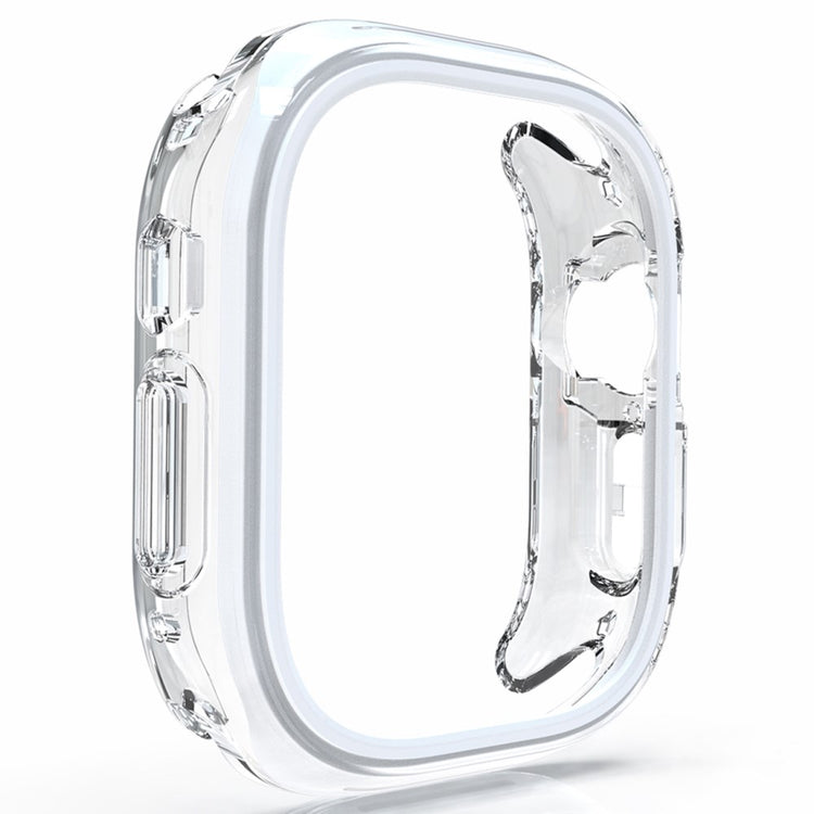 Apple Watch 7 / 8 / 9 41mm Hollow-Out Bump Resistant+Flexible Protection Cover Watch Frame Case - White#serie_1