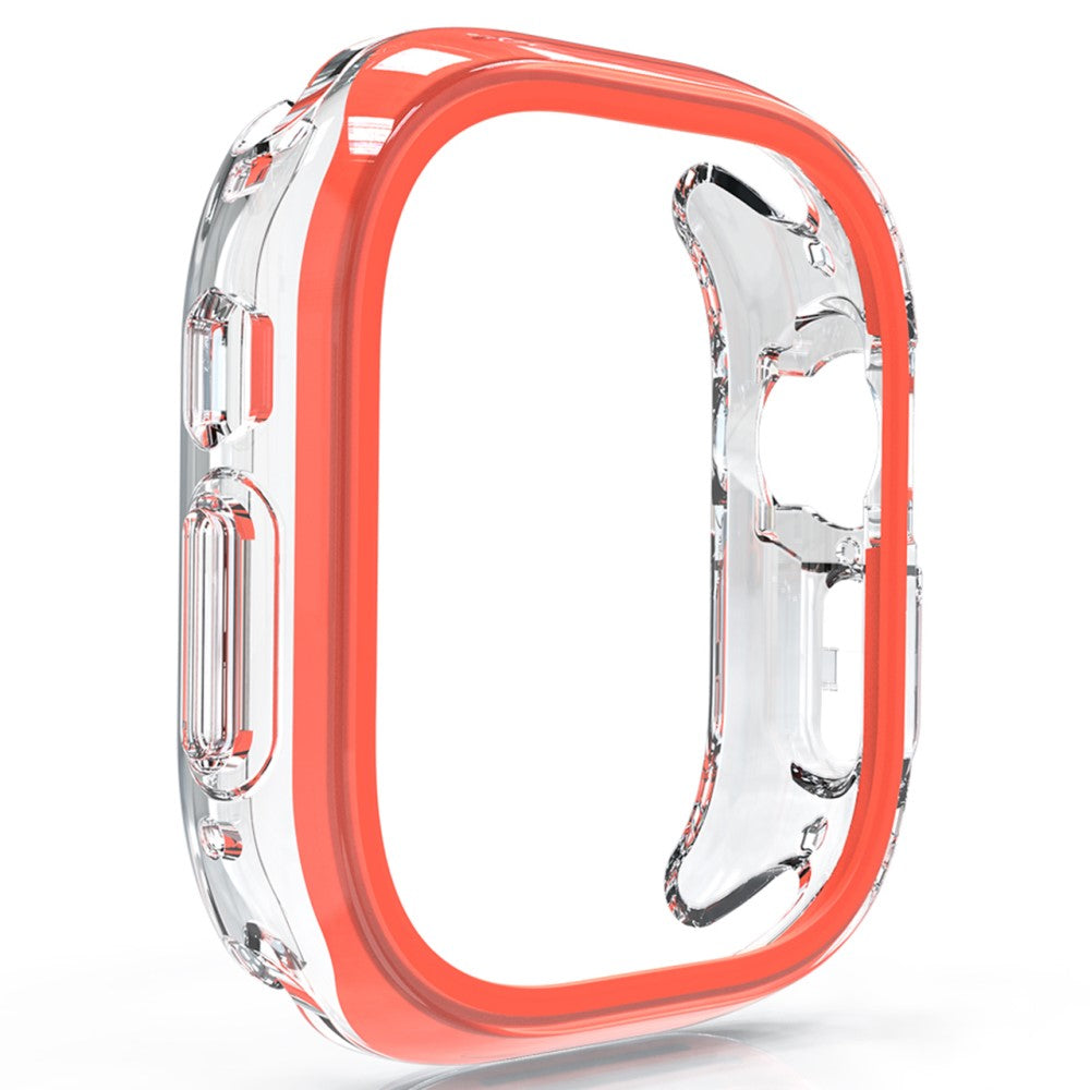 Apple Watch 7 / 8 / 9 41mm Hollow-Out Bump Resistant+Flexible Protection Cover Watch Frame Case - Orange#serie_2