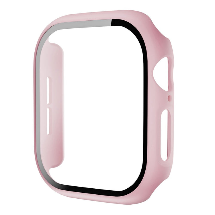 Apple Watch Series 10 46mm Protective Case All-Around Hard Bump Resistant Watch Cover with Tempered Glass Film - Pink#serie_8