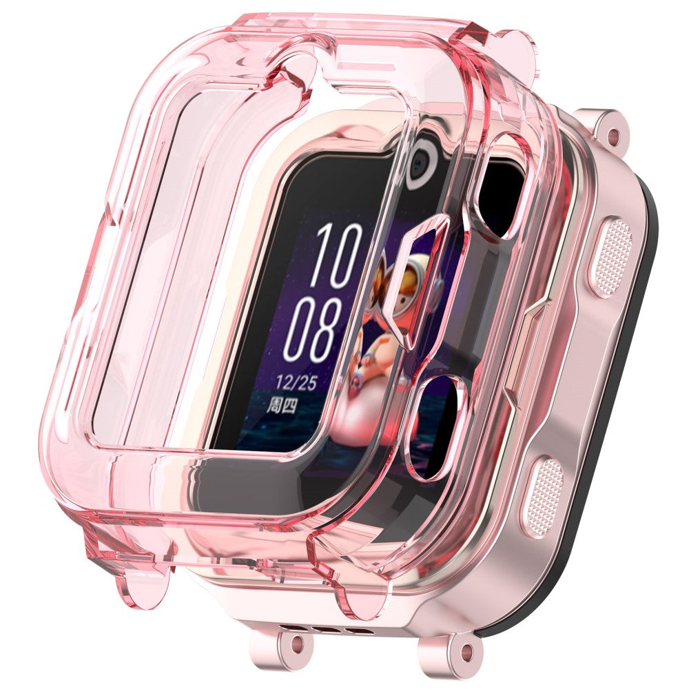 Huawei Children's Watch 4 Pro Watch Case Half-Cover Flexible Protective Cover - Transparent Pink#serie_2