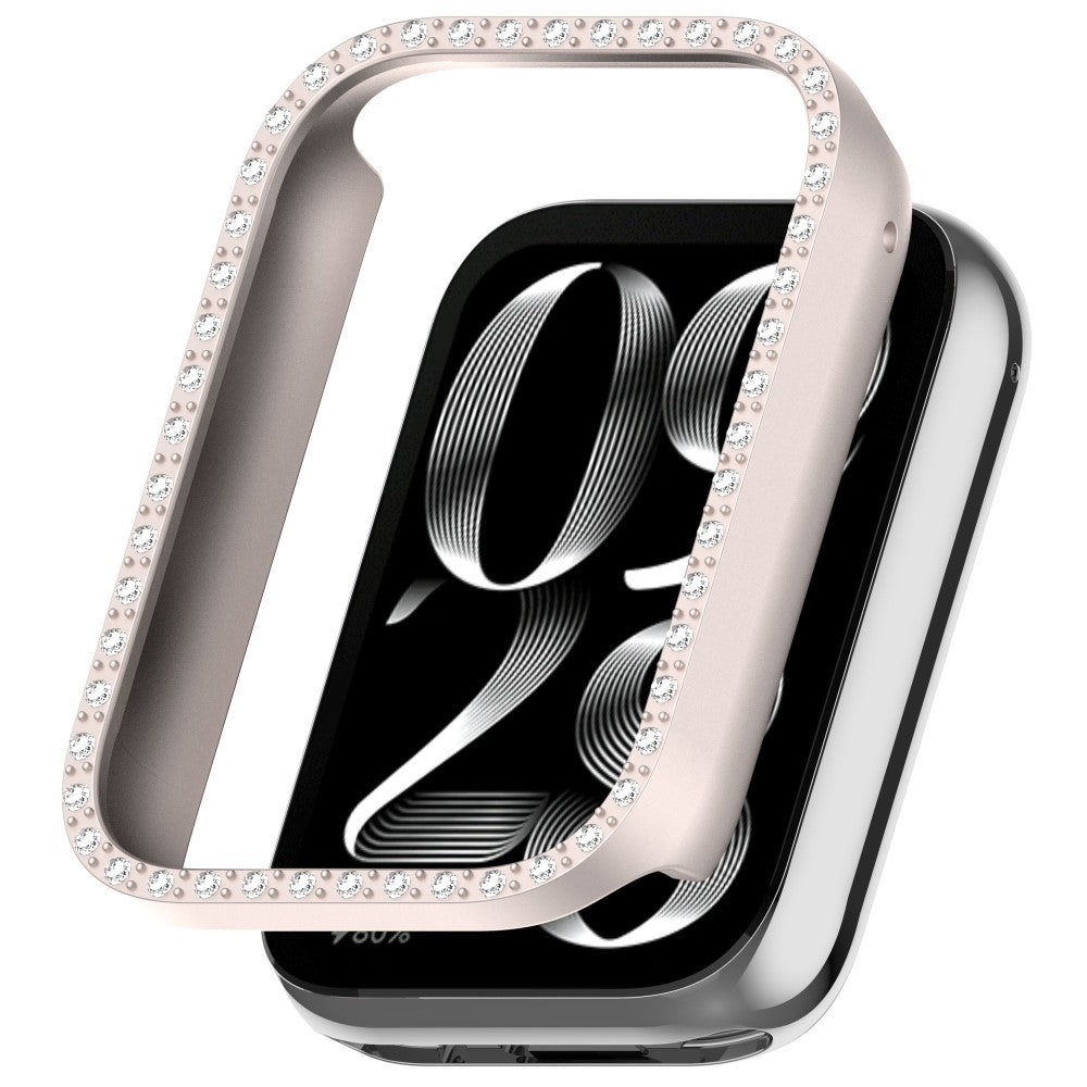 Xiaomi Smart Band 8 Pro Watch Case Diamond Decor Half Coverage Hollow PC Watch Protective Cover - Matte Starlight#serie_4