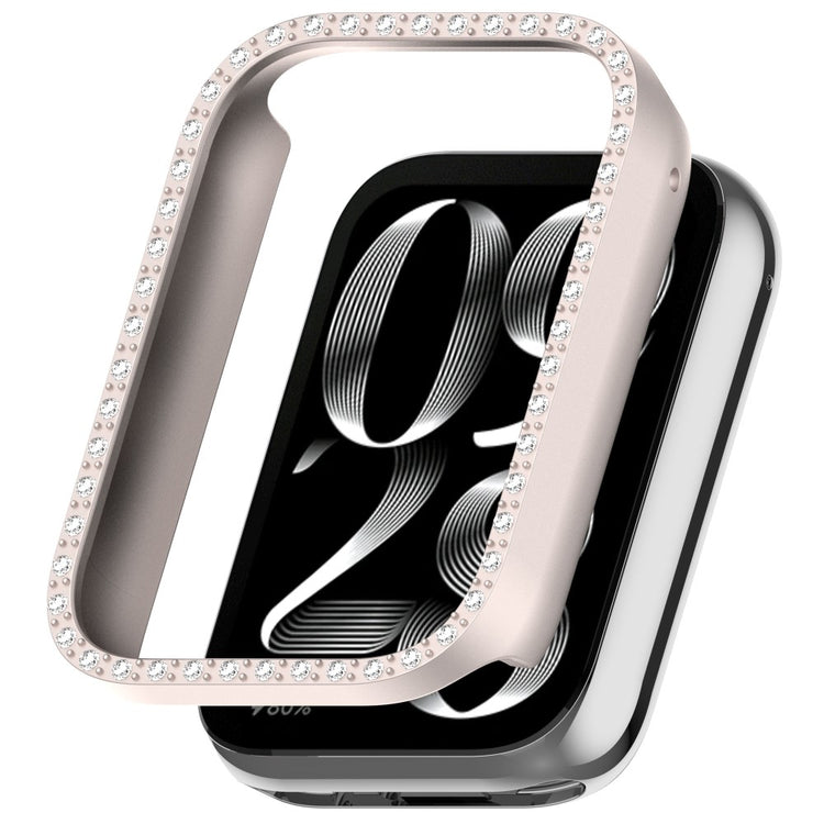 Xiaomi Smart Band 8 Pro Watch Case Diamond Decor Half Coverage Hollow PC Watch Protective Cover - Matte Starlight#serie_4