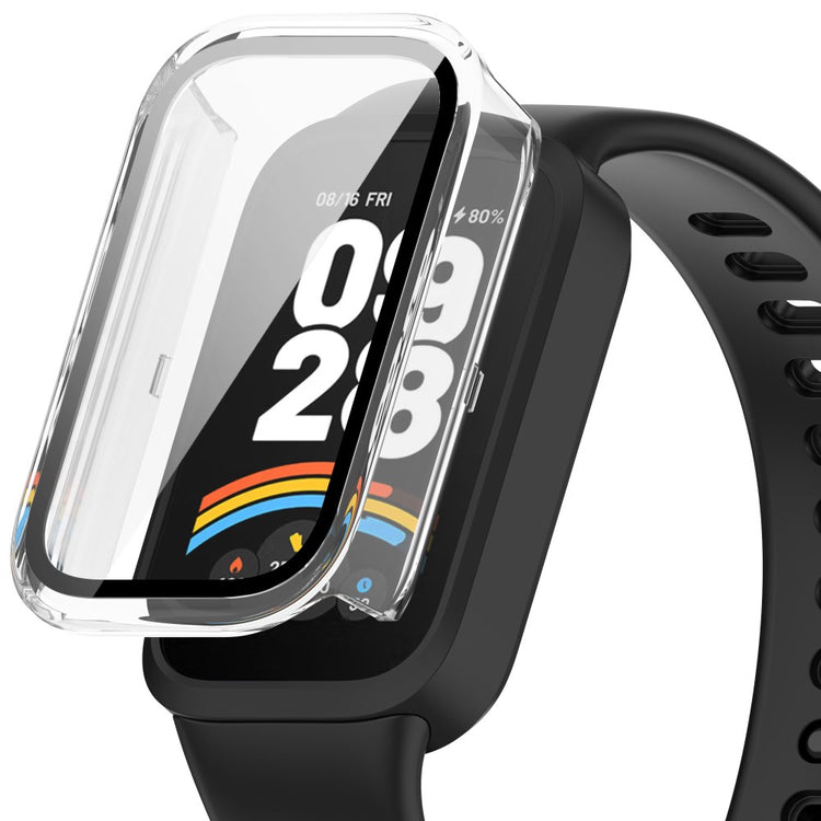Xiaomi Smart Band 9 Active / Redmi Band 3 Watch Case Bump Resistant Cover with Tempered Glass Screen Film - Transparent#serie_5
