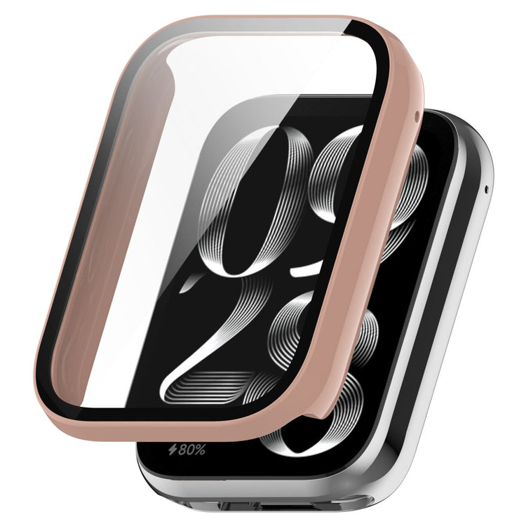 Xiaomi Smart Band 9 Pro Case Hard Bump Resistant All-Around Watch Cover with Tempered Glass Film - Pink#serie_1