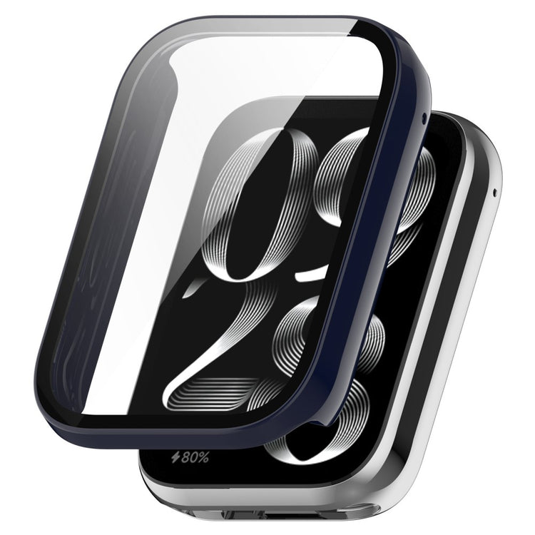 Xiaomi Smart Band 9 Pro Case Hard Bump Resistant All-Around Watch Cover with Tempered Glass Film - Dark Blue#serie_3