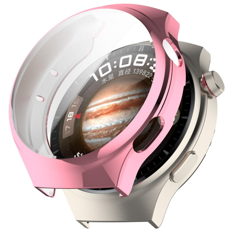 Huawei Watch 4 Flexible Watch Case Anti Scratch Full Coverage Protective Cover - Electroplate Pink#serie_3