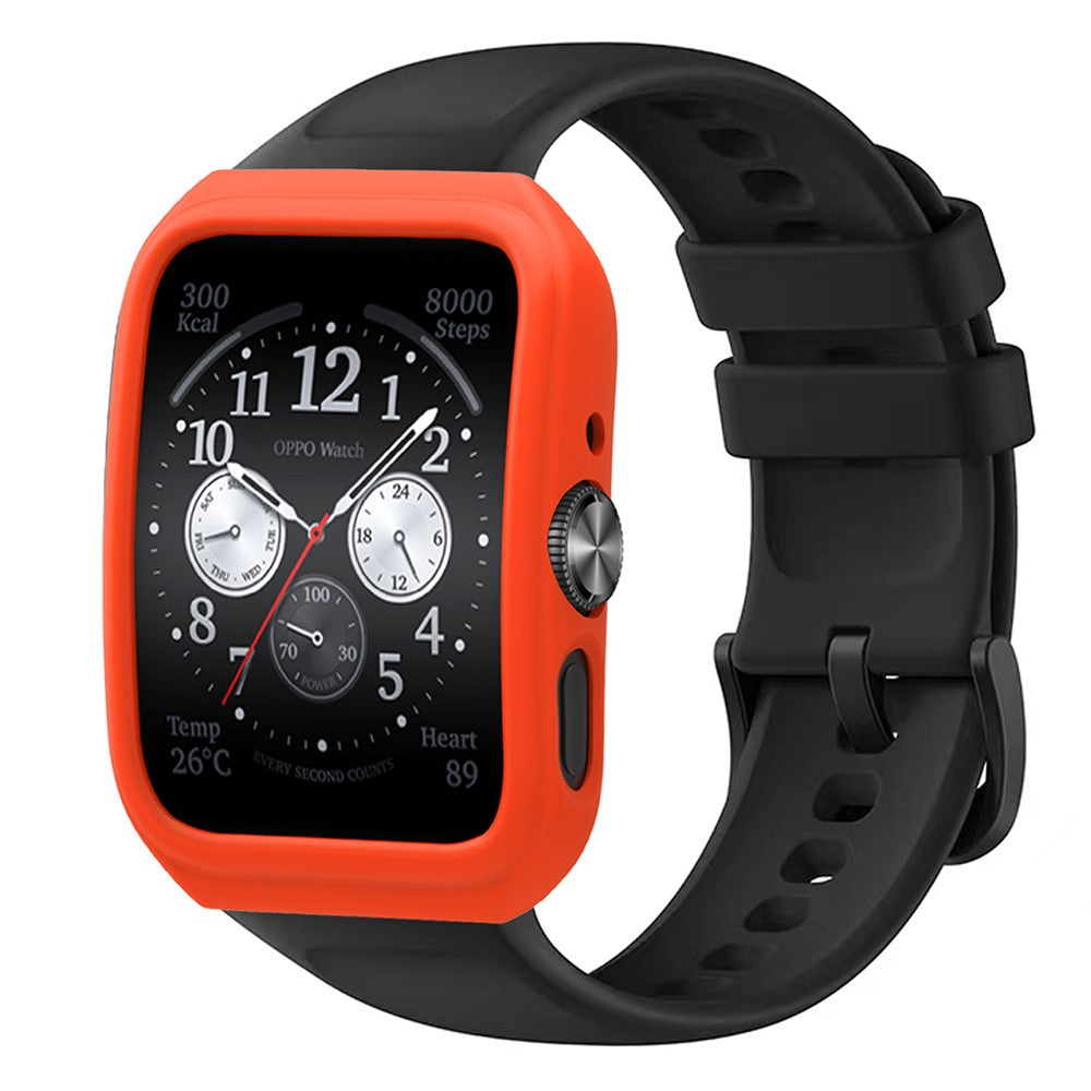 Silikone Universal Bumper passer til Oppo Watch 4 Pro / Oppo Watch 3 Pro - Orange#serie_1