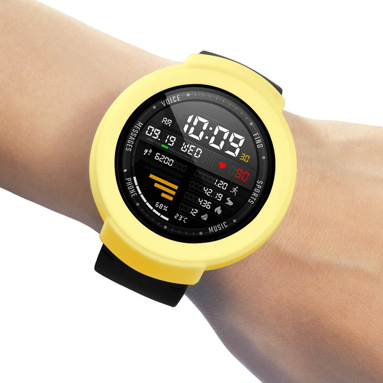 Beskyttende Silikone Universal Bumper passer til Amazfit Verge / Amazfit Verge Lite - Gul#serie_1