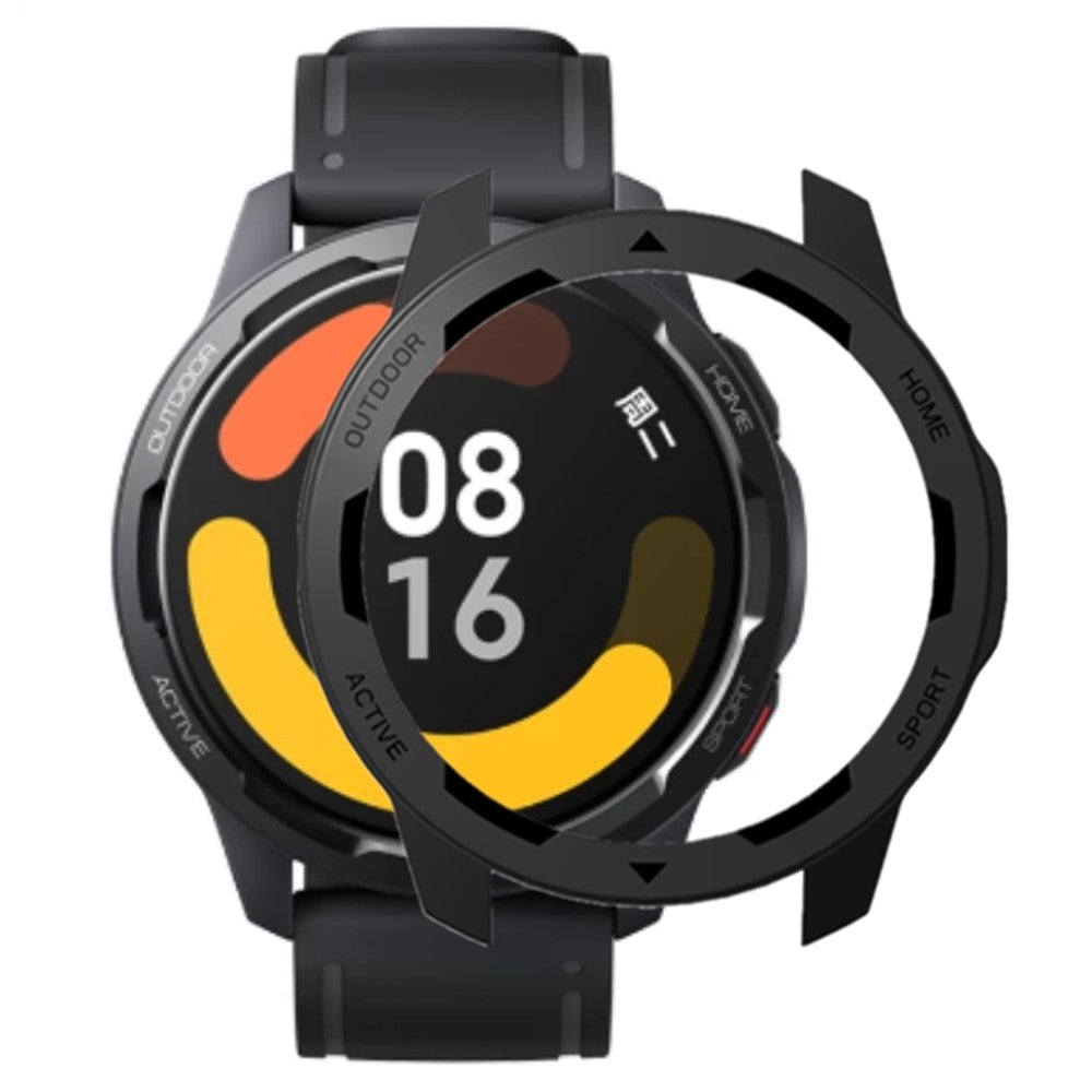 Beskyttende Silikone Universal Bumper passer til Xiaomi Watch Color 2 / Xiaomi Watch S1 Active - Sort#serie_1