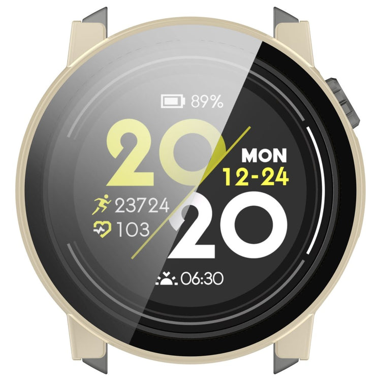 Vildt Flot Cover med Skærmbeskytter i Glas passer til Coros Pace 3 - Hvid#serie_5
