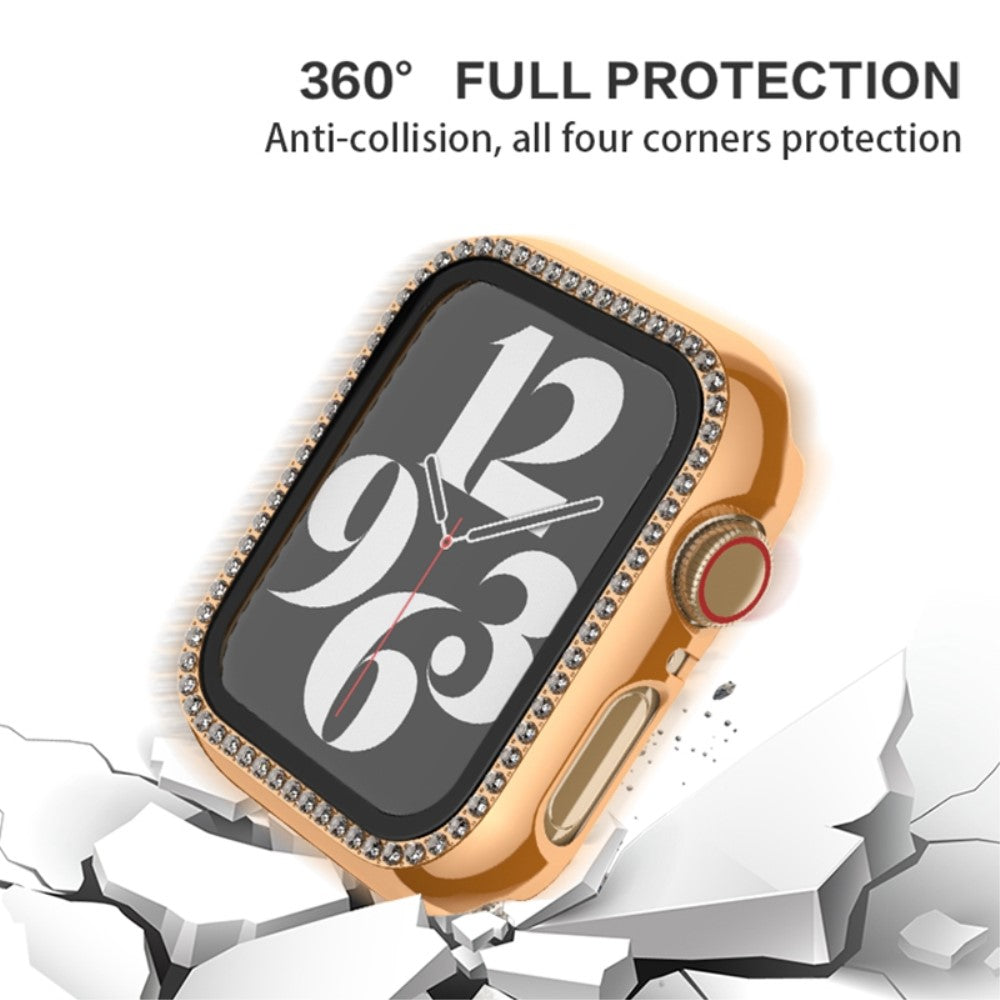 Super Sejt Rhinsten Og Glas Universal Rem passer til Apple Smartwatch - Sølv#serie_5