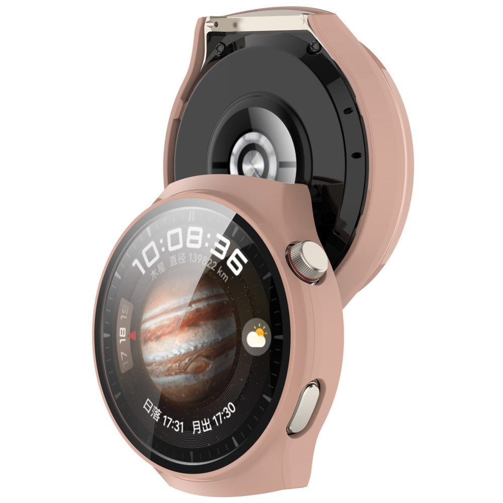 Absolutely Fashionable Huawei Watch 4 Pro Cover with Screen Protector in Glass - Pink#serie_6